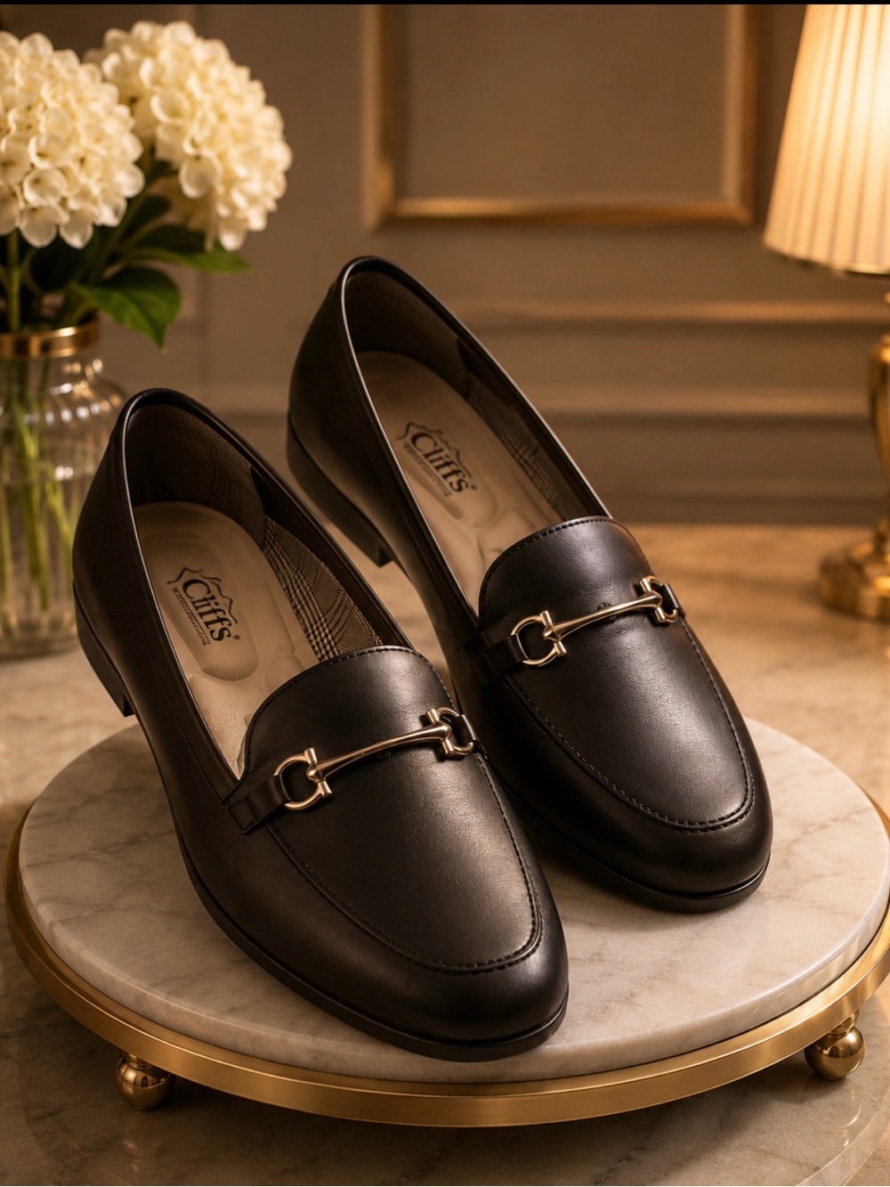Classic Black Leather Bit Loafers
